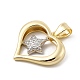 Латунные микро проложить кубического циркония подвески KK-U047-23G-01-2