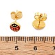 Серьги-гвоздики из нержавеющей стали 304 с эмалью EJEW-B009-22G-01-4