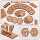 Ph pandahall 25 комплект номеров столов с деревянным основанием DIY-WH0002-33-4