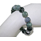 Gemstone Bracelet, Moss Agate, about 5.2cm inner diameter, Bead: 10mm in diameter, 19pcs/Strand