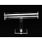Organic Glass T Bar Bracelet Display Stand, Clear, 22x13x4cm