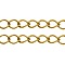 Iron Side Twisted Chains, Unwelded, with Spool, Diamond, Golden, 9x7x1.5mm