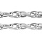 Iron Rope Chains, Unwelded, Nickel Free, Platinum Color, with Spool, link: 4mm thick, wire: 0.9mm, about 328.08 Feet(100m)/roll