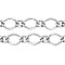 Iron Handmade Chains Figaro Chains Mother-Son Chains, Unwelded, Platinum Color, with Spool, Mother link: 7x10mm, Son link: 4x6mm, 1.2mm thick, about 164.04 Feet(50m)/roll