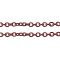 Iron Cable Chains, Unwelded, with Spool, Oval, Red Copper Color, 2x2x0.5mm, about 328.08 Feet(100m)/roll