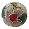 Handmade Cloisonne Beads, Cadmium Free & Lead Free, Filigree Round, White, 10mm, Hole: 1mm