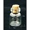 Glass Jar Bead Containers, with Cork Stopper, Wishing Bottle, Clear, 1.6x2.2cm, Bottleneck: 1cm in diameter, Capacity: 3.5ml(0.12 fl. oz)