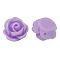 Opaque Resin Beads, Rose Flower, Medium Purple, 9x7mm, Hole: 1mm