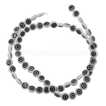 Бусы лэмпворк ручной работы D218-8mm-1-1