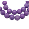 Natural Mashan Jade Beads Strands, Dyed, Round, Purple, 8mm, Hole: 1.2mm, about 51pcs/strand, 16 inch