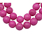 Natural Mashan Jade Beads Strands, Dyed, Round, Magenta, 8mm, Hole: 1.2mm, about 51pcs/strand, 16 inch