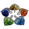 Handmade Lampwork Pendants, Heart, Mixed Color, about 33mm wide, 40mm long, 16~18mm thick, hole: 6mm