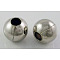 Iron Beads, Round, Platinum, 10mm, Hole: 3~4mm