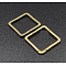 Brass Linking Rings, Unplated, Nickel Free Square, Size: about 15mm wide, 15mm long, 1mm thick