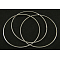 Brass Findings, Ring, Silver Color Plated, about 1mm wide, 60mm in diameter