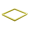 Brass Links, Rhombus, Golden, about 9.5mm wide, 16mm long, 1mm thick