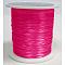 Flat Elastic Crystal String, Elastic Beading Thread, for Stretch Bracelet Making, Dyed, Deep Pink, 0.8mm, about 65.61 yards(60m)/roll
