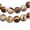 Natural Australia Zebra Stone Beads Strands, Round, Colorful, 8mm, Hole: 1mm, 45pcs/strand, 15 inch