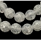 Synthetic Crackle Quartz Beads Strands, 128 Facets, Round, White, 6mm, Hole: 1mm, about 66pcs/strand, 15 inch