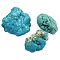 Natural Howlite Gemstone Beads, Dyed & Heated, No Hole/Undrilled, Turquoise, about 61~110mm