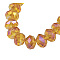 Electroplate Glass Beads Strands, AB Color Plated, Faceted, Rondelle, Goldenrod, 10x7mm, Hole: 1.4mm, about 60~61pcs/strand, 46~48cm