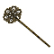 Brass Hair Bobby Pin Findings, Round, Lead Free, Antique Bronze Color, Size: about 20mm wide, 62mm long