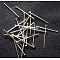 Iron Flat Head Pins, Cadmium Free & Lead Free, Platinum, 24x0.75~0.8mm, 20 Gauge, about 8100pcs/1000g, Head: 2mm