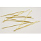 Brass Flat Head Pins, Cadmium Free & Lead Free, Golden, 50x0.75~0.8mm, about 5000pcs/1000g