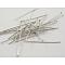 Iron Flat Head Pins, Cadmium Free & Nickel Free & Lead Free, Platinum Color, 30x0.75~0.8mm, 20 Gauge, about 40000pcs/5000g, Head: 2mm