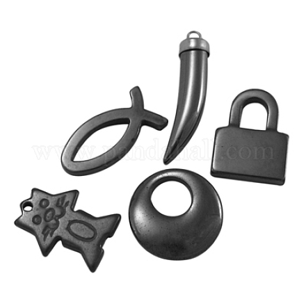 Немагнитные синтетические гематит подвески IMP045-1