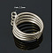 Brass Loop Ring Base Findings, Platinum Color, 18mm inner diameter, Hole: 2.5mm