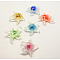 Handmade Lampwork Pendants, Star, Mixed Color, 50x47x15mm