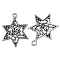 Tibetan Style Alloy Pendants, for Jewish, Star of David, Antique Silver, Lead Free and Cadmium Free and Nickel Free, 23x18x3mm, Hole: 1.5mm