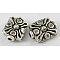 Tibetan Style Alloy Beads, Rectangle, Antique Silver, Lead Free & Nickel Free & Cadmium Free, 12x9x4.5mm, Hole: 1mm