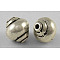Tibetan Style Alloy Beads, Barrel, Lead Free & Cadmium Free, Antique Silver, 8.5x8mm, Hole: 1mm