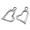 Valentines Gift Ideas for Her Tibetan Style Alloy Pendant, Heart, Cadmium Free & Lead Free & Nickel Free, Antique Silver, 20x11x2mm, Hole: 2mm