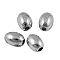 Tibetan Style Alloy Beads, Lead Free & Cadmium Free, Oval, Antique Silver, about 5mm long, 4mm thick, hole: 1mm