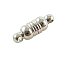 Alloy Magnetic Clasps with Loops, Oval, Platinum, 13.5x4mm, Hole: 1mm