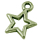 Tibetan Style Alloy Charms, Star, Christmas, Antique Bronze, Lead Free & Cadmium Free & Nickel Free, 14x10x2mm, Hole: 1.5mm