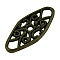 Tibetan Style Links/Connectors, Oval, Cadmium Free & Nickel Free & Lead Free, Antique Bronze, 24x11x2mm, Hole: 2mm
