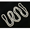 Glass Pearl Beaded Necklaces, 3 Layer Necklaces, White, Necklace: about 58 inch long, Beads: about 8mm in diameter