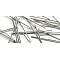Iron Flat Head Pins, Cadmium Free & Nickel Free & Lead Free, Platinum, 26x0.75~0.8mm, 20 Gauge, 8400pcs/1000g, Head: 2mm