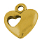 Alloy Pendants, Cadmium Free & Nickel Free & Lead Free, Heart, Antique Golden, 13x11x3mm, Hole: 1.5mm