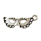 Carnival Decorations Tibetan Style Alloy Masquerade Mask Pendants, Mardi Gras Charms, Cadmium Free & Nickel Free & Lead Free, Antique Silver, 21x8x3mm, Hole: 2mm