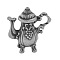 Metal Alloy Pendants, Lead Free & Cadmium Free & Nickel Free, Teapot, Antique Silver, 20x15x4mm, hole: 4mm
