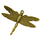 Alloy Pendants, Lead Free & Cadmium Free & Nickel Free, Dragonfly, Antique Golden, 28x35.5x2mm, Hole: 1.5mm