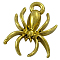 Alloy Pendants, Lead Free and Cadmium Free, Spider, Antique Golden, about 18mm long, 14mm wide, 3mm thick, hole: 2mm