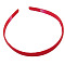 Plain Plastic Hair Band Findings, with Teeth, Red, 8mm wide
