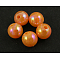 Eco-Friendly Poly Styrene Acrylic Beads, AB Color Plated, Round, Orange, 10mm, Hole: 2mm, about 980pcs/500g