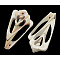 Shell Pendants, White, 40~52x20~25x7mm, Hole: 1mm, about 45~50pcs/500g